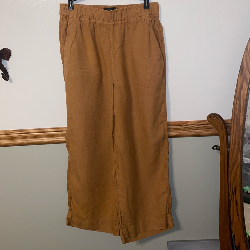 TAHARI 100% Linen Flowy Pants